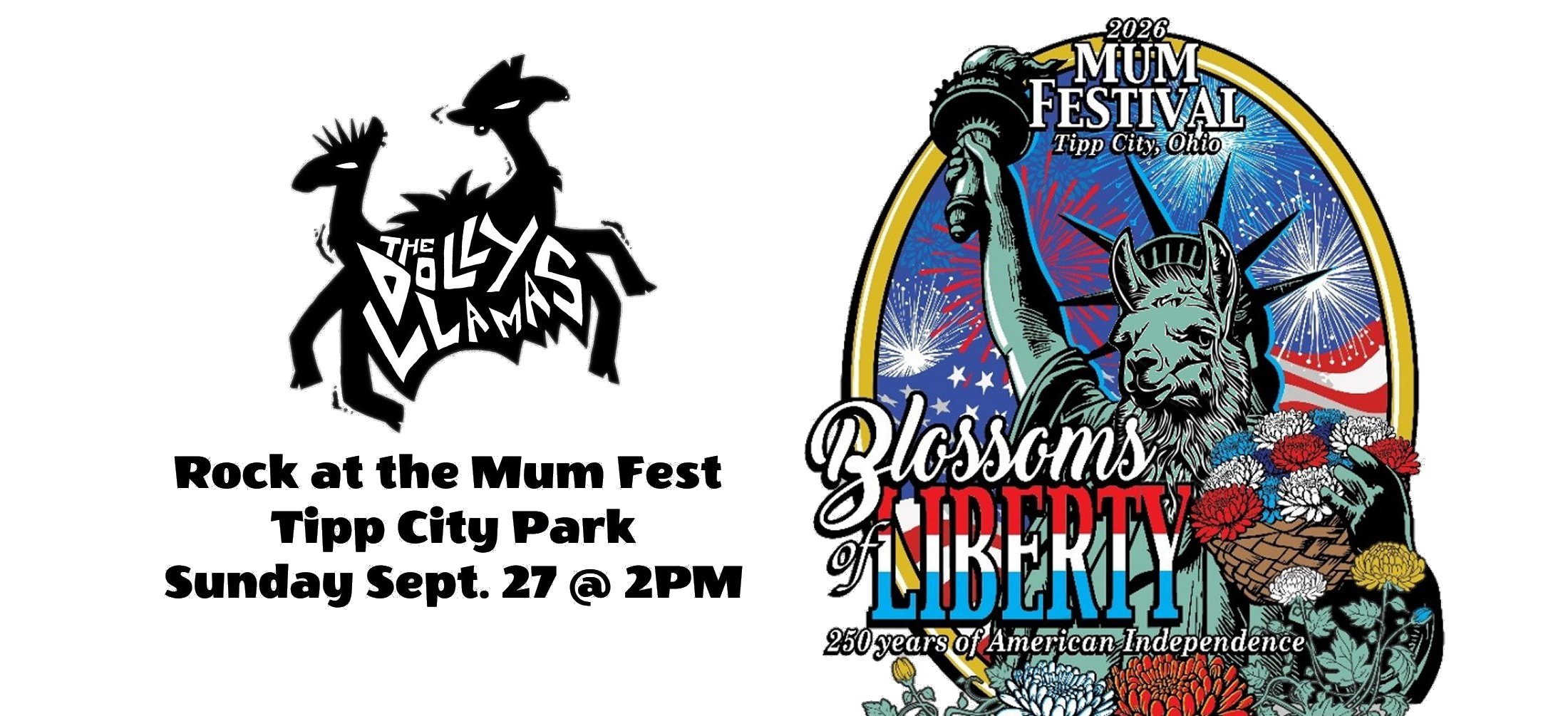 The Dolly Llaamas at the Tipp City Mum Festival - 2 PM Sept 27
